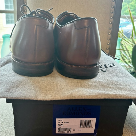 Allen Edmonds Mens Delray Lace up Dress Shoe 13 3E RARE SHOE AND SIZE - Picture 7 of 8